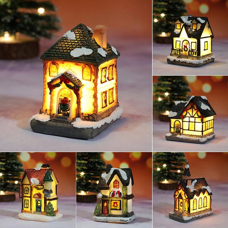 Christmas House Light Decorations For Home Ornaments Kids Xmas Gift New Year 2025 Navidad Decor Bedroom Night Light With Battery