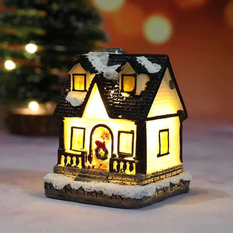 Christmas Decorations  LED Night Lights Luminous Micro Landscape House Children's Creative Gift Christmas New Year Ornaments