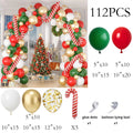 Christmas Theme Red Green Ballon Arch Kit Gold Confetti Latex Balloons Garland Xmas Candy Cane Foil Globos Home Party Decoration