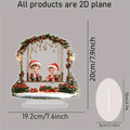 Classic Cute Christmas Elf 2D Acrylic Ornament Festive Design Ideal Home Office Bedroom Perfect Gift Christmas Seasonal Display
