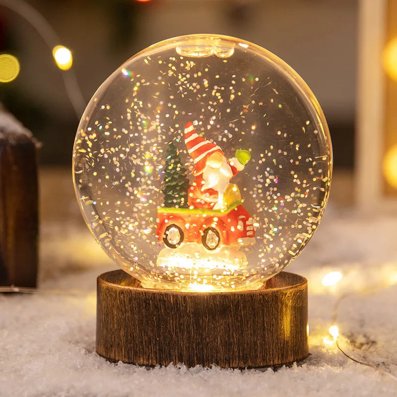 Christmas Decorations: Illuminated Crystal Balls Night Lights Wind Lights and Creative Christmas Gifts