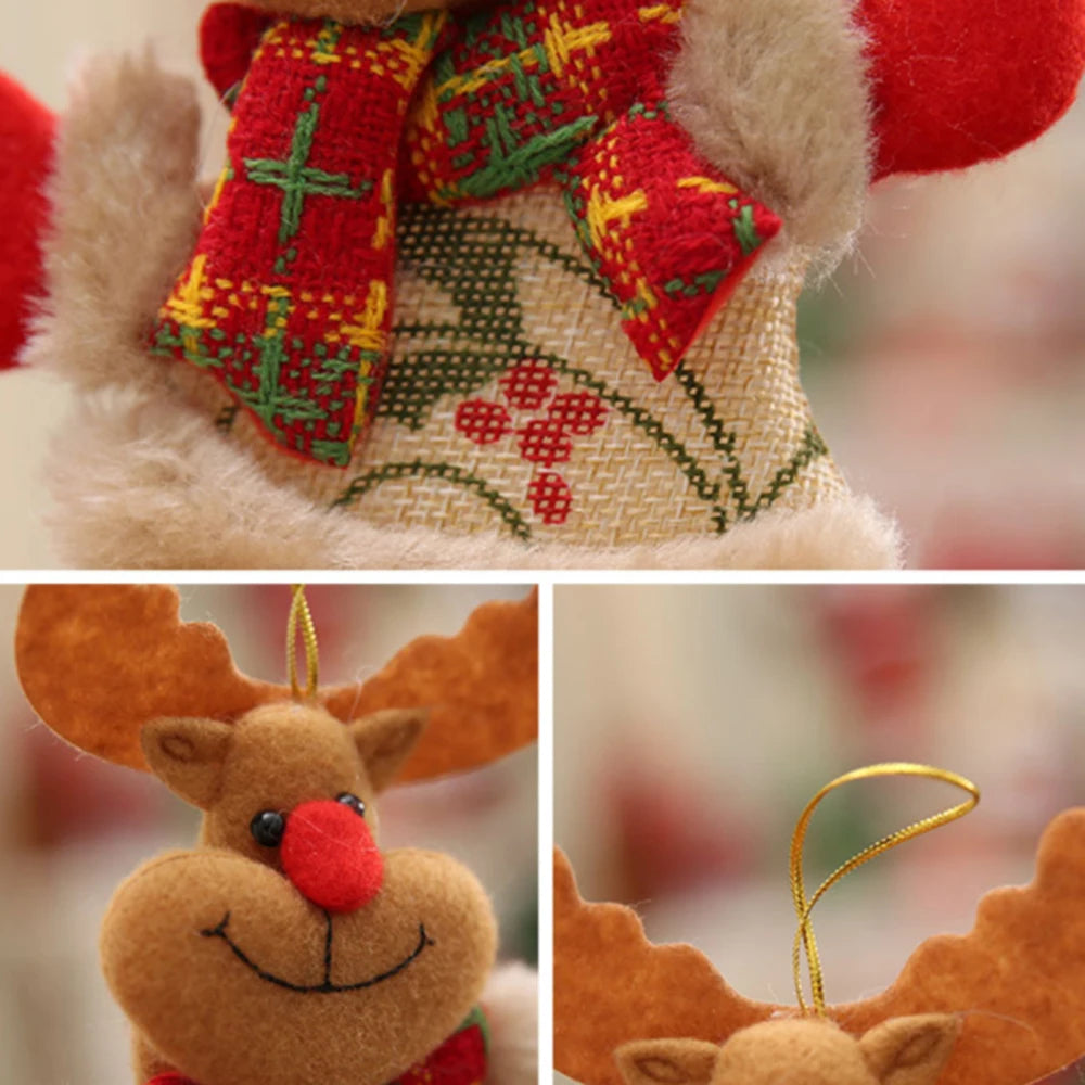 Christmas Ornaments DIY Xmas Gift Santa Claus Snowman Tree Pendant Doll Hang Decorations for HomeChristmas tree  Decorations