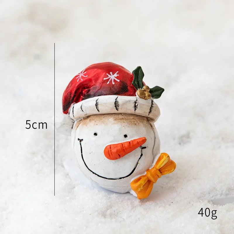 Christmas Resin Santa Claus Snowman Desktop Decoration Christmas Showcase Desktop Display Decoration Photography Props