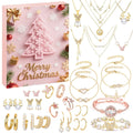 Christmas Countdown Calendar 24 Days Christmas Countdown Advent Calendar Necklace Bracelet Earrings Christmas Gifts
