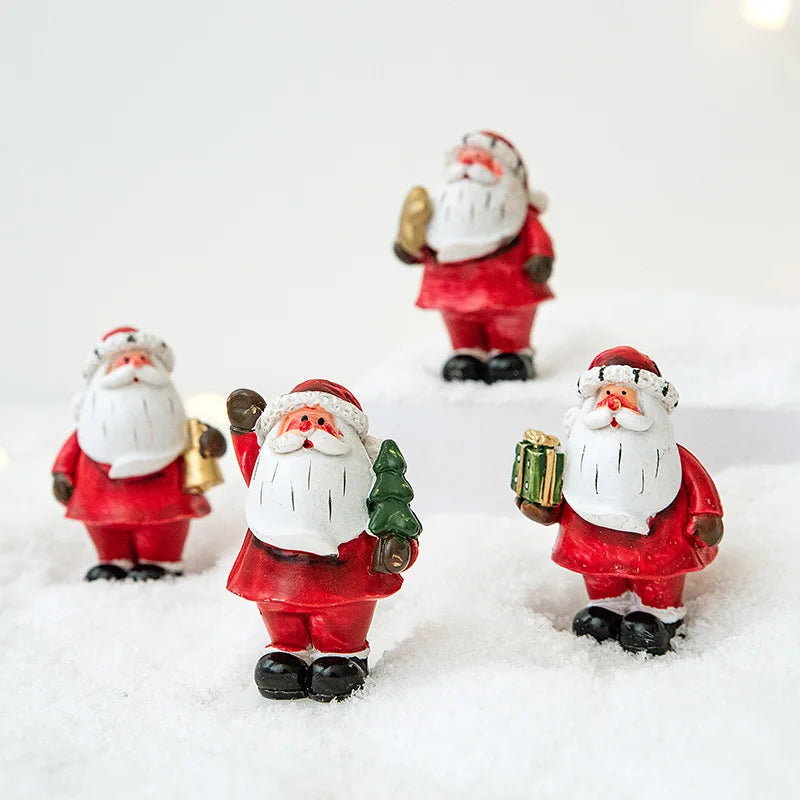 Christmas Resin Santa Claus Snowman Desktop Decoration Christmas Showcase Desktop Display Decoration Photography Props