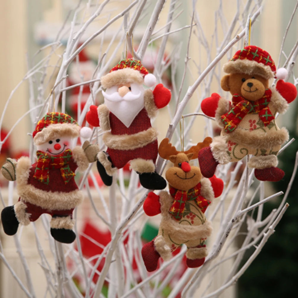 Christmas Ornaments DIY Xmas Gift Santa Claus Snowman Tree Pendant Doll Hang Decorations for HomeChristmas tree  Decorations