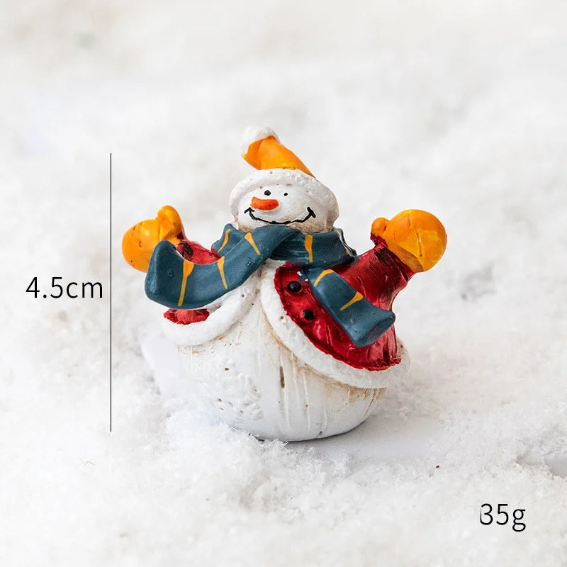 Christmas Resin Santa Claus Snowman Desktop Decoration Christmas Showcase Desktop Display Decoration Photography Props