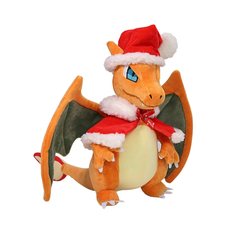 30cm Anime Christmas Style Plush Toys Charizard Charmander Soft Stuffed Peluche Doll Kids Child Xmas Birthday Gifts